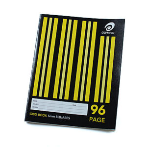 225 x 175mm 96 page 5mm grid book