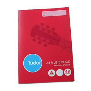 A4 48 page music book ruled/staves
