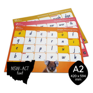 LEM Phonics 2020: Year A: Phonogram Charts A2 large [NSW font]