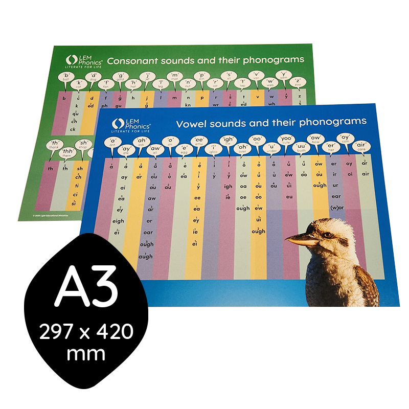 LEM Phonics 2020: Year A: Vowel/Consonant Sound Charts A3