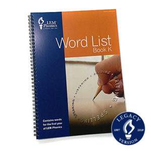 LEM Phonics Legacy: Manuals/Word Lists: Word List Book K [Legacy]
