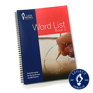 LEM Phonics Legacy: Manuals/Word Lists: Word List Book 3 [Legacy]