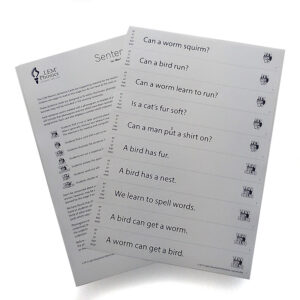 LEM Phonics 2020: Year A: Sentence Cards for Workbook 2 [reproducible]