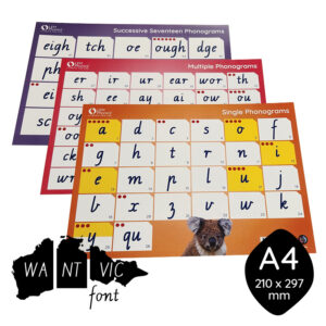 LEM Phonics 2020: Year A: Phonogram Charts A4 small [Vic font]