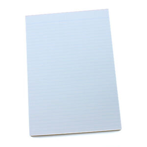 A4 pads (top padded) 100 page 8mm ruled